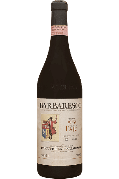 barbaresco riserva paje produttori del barbaresco 1989 0 75 lt 