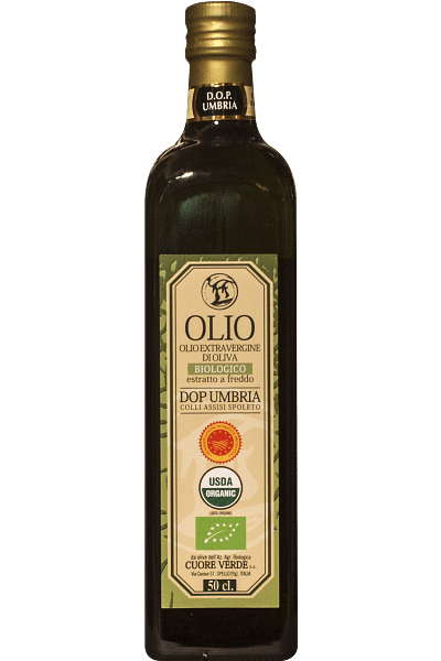 extra-virgin organic dop kosher olive oil by cuore verde minisize 0 10 lt 