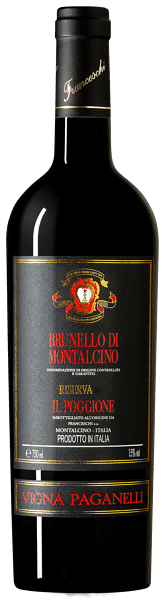 Brunello di Montalcino Riserva vigna Paganelli Tenuta il Poggione 2019 0.75 lt.