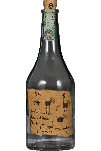bottiglia vuota da collezione grappa romano levi