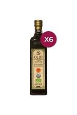 Olio extra vergine di oliva DOP Biologico Kosher Umbria Cuore Verde 0.75 lt., 6 Bottiglie